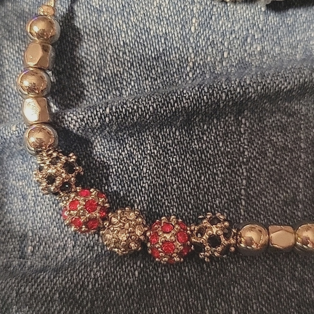 Silver & Rhinestone Adjustable Bracelet - Picture 6 of 10